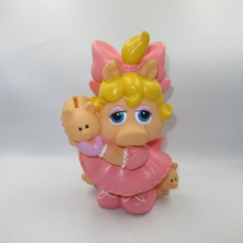 1989★80's★Baby Piggy★Miss Piggy★Baby Piggy★Miss Piggy★BANK★Piggy box★Bank★Soft vinyl★Doll★Figure★Plush toy★Vintage★Jim Henson★The Muppets★Muppets★
