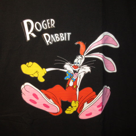 Who framed ROGER RABBIT★ロジャーラビット★Tシャツ★Men's★XLサイズ★ブラック★フィギュア★人形★ぬいぐるみ★新品★