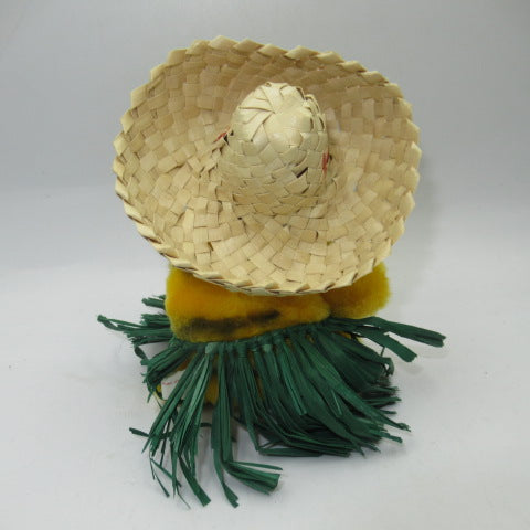 80's★GARFIELD★Garfield★Clip doll★Clip-on★Straw hat★Figure★Doll★Plush toy★