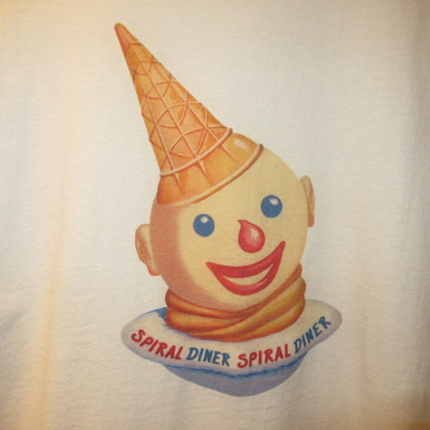 Hohokam DINER x SPIRAL DINER★コラボレーション★Tシャツ★ピエロ★クラウン★アイスクリーム★CLOWN★ホホカムダイナー★おもちゃやスパイラル★リンガーT★レッド★Sサイズ★