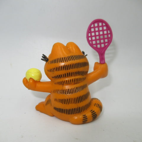 90's★Vintage★GARFIELD★Garfield★PVC figure★Doll★Figure★Plush toy★Tennis★Pink racket★