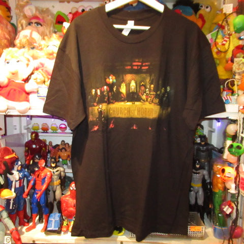 CURCH OF HORROR★Church of Horror★T-shirt★Horror★Chucky★Pinhead★SAW★Freddy★Men's★XL size★Black★New★Figure★Doll★Plush toy★