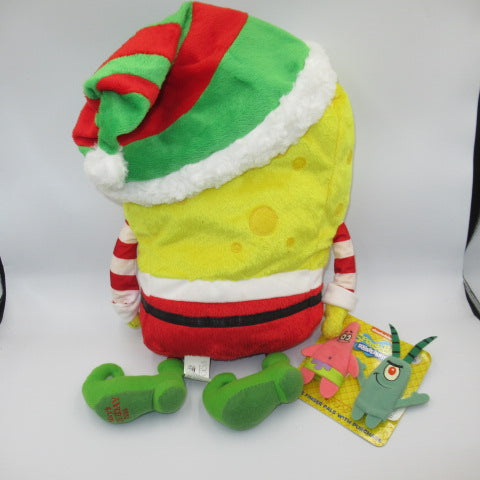 2014★SpongeBob★SpongeBob★Santa★51cm★Doll★Figure★Plush★Vintage★Patrick★Plankton★Finger Puppet★With Finger Puppet★