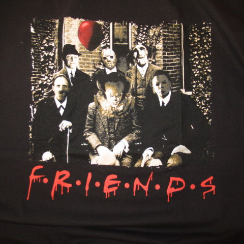 HORROR FRIRNDS★ホラー★映画★F・R・I・E・N・D・S★Tシャツ★Men’s★XLサイズ★ブラック★新品★SAW★レザーフェイス★イット★it★フレディ★