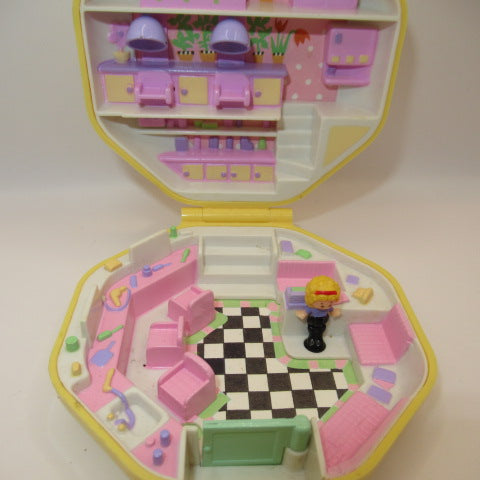 90’s★ビンテージ★POLLY POCKET★ポーリーポケット★八角形★イエロー★黄色★コンパクト★ミニチュア★ままごと★フィギュア★人形★ぬいぐるみ★