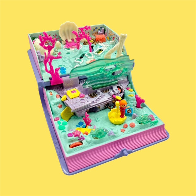 レア!1995年★90's★Polly Pocket★ポーリーポケット★Sparkling Mermaid Adventure★本★人形★フィギュア★ぬいぐるみ★ビンテージ★ライトアップ★コンパクト★
