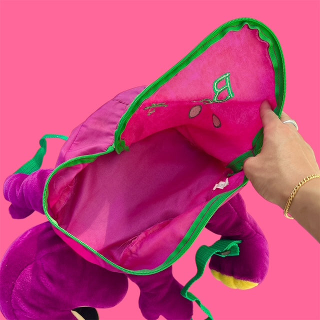 90's★Barney★Barney★Back Pack★Backpack★Rucksack★Doll★Plushie★Figure★Vintage★