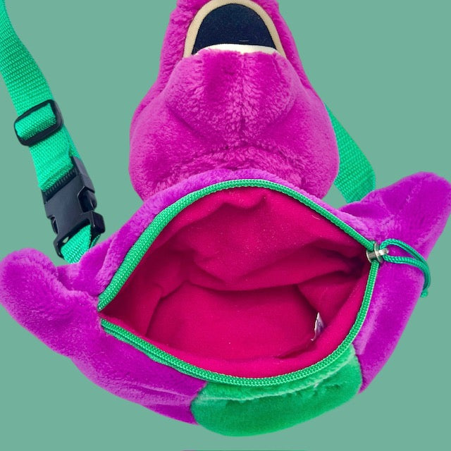 90's★Barney★Barney★Dinosaur★Fan Pouch★Bag★Bag★Doll★Figure★Plushie★Vintage★