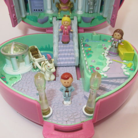 ライトアップ!ほぼ完品!1992年★90's★Polly Pocket★ポーリーポケット★Starlight Castle★お城★キャッスル★ハート★人形★ぬいぐるみ★フィギュア★コンパクト★ビンテージ★ピンク★