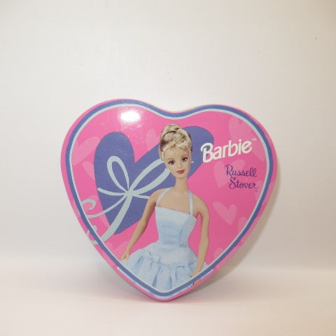 Barbie ソフトケース ハートデザイン 2000年☆Barbie☆バービー☆TIN CASE☆缶ケース☆小物入れ☆Russell