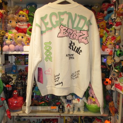 BRATZ★ブラッツ★trainer★トレーナー★サイズM★men's★メンズ★white★ホワイト★人形★フィギュア★ぬいぐるみ★