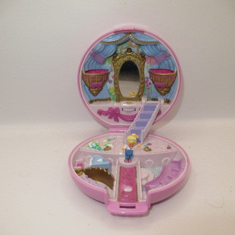 90's★1993★Polly Pocket★Ballerina★Pink★Round★Miniature★Play House★Figure★Doll★Stuffed Animal★
