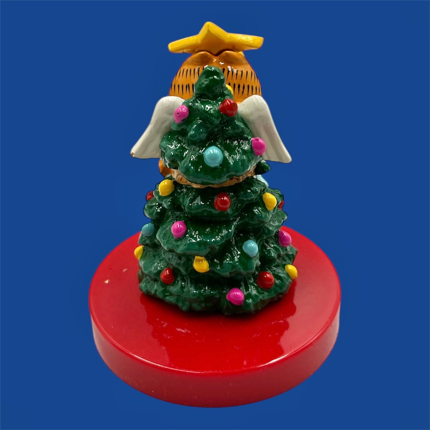 1991年製★90's★GARFIELD★ガーフィールド★クリスマス★ツリー★メッセージドール★フィギュア★人形★ぬいぐるみ