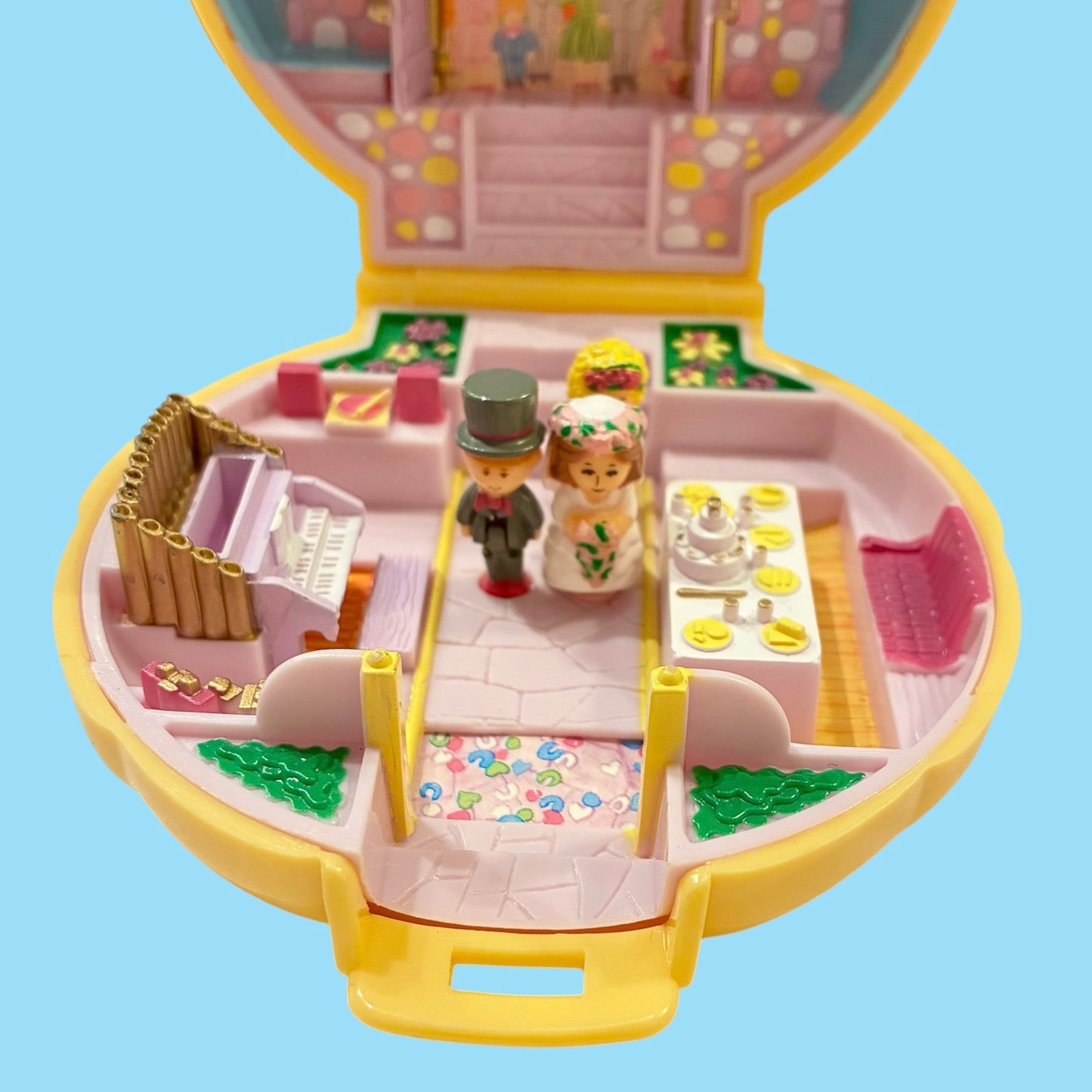 1989年★80's★90's★Polly Pocket★ポーリーポケット★Wedding★ウエディング★Polly in Wedding★コンパクト★ビンテージ★イエロー★シェル型★人形★ぬいぐるみ★フィギュア★ほぼ完品