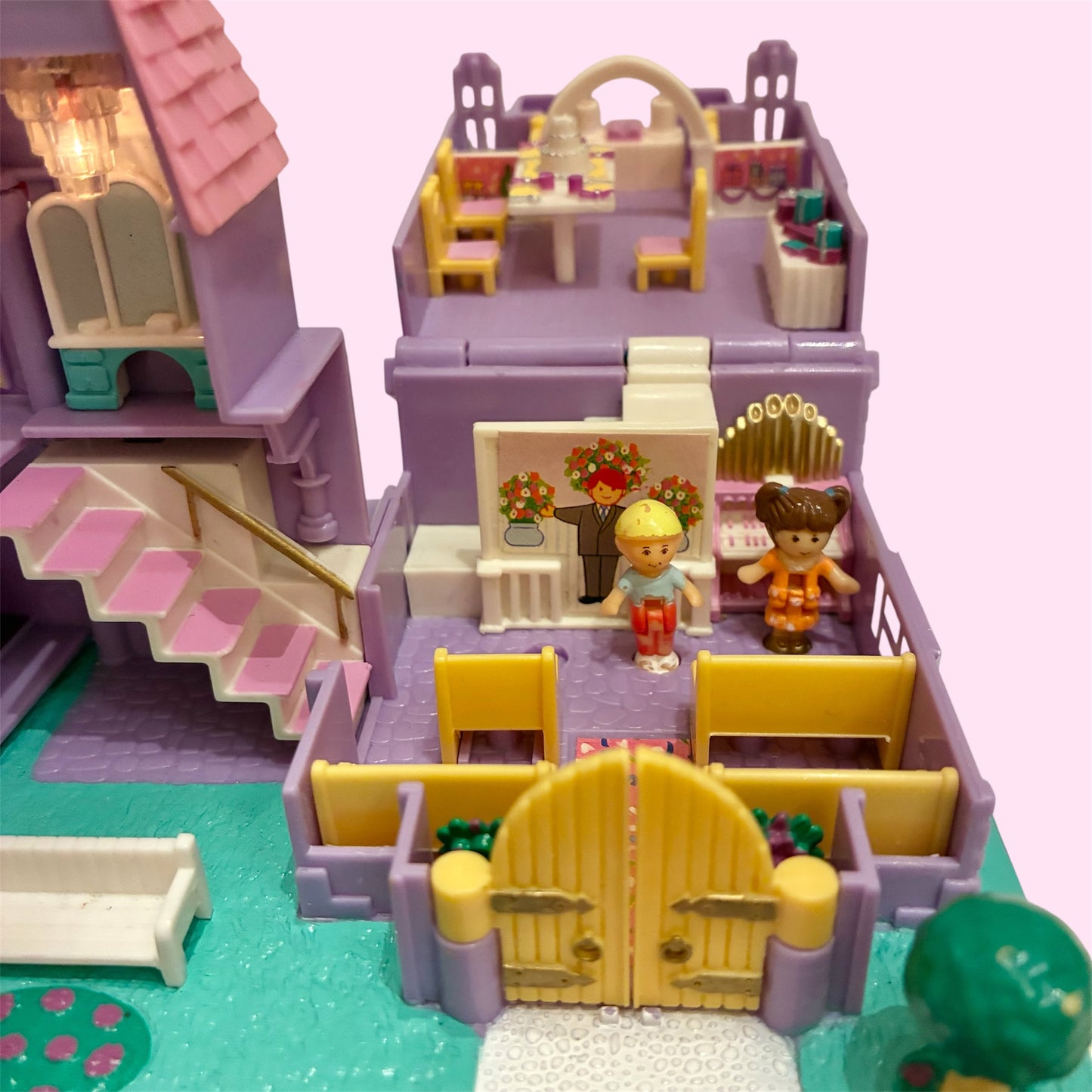 ライトアップ!1993年★90's★Polly Pocket★ポーリーポケット★Light-Up Wedding Chapel★ウエディングチャペル★結婚式お家★人形★フィギュア★ビンテージ★ミニチュア
