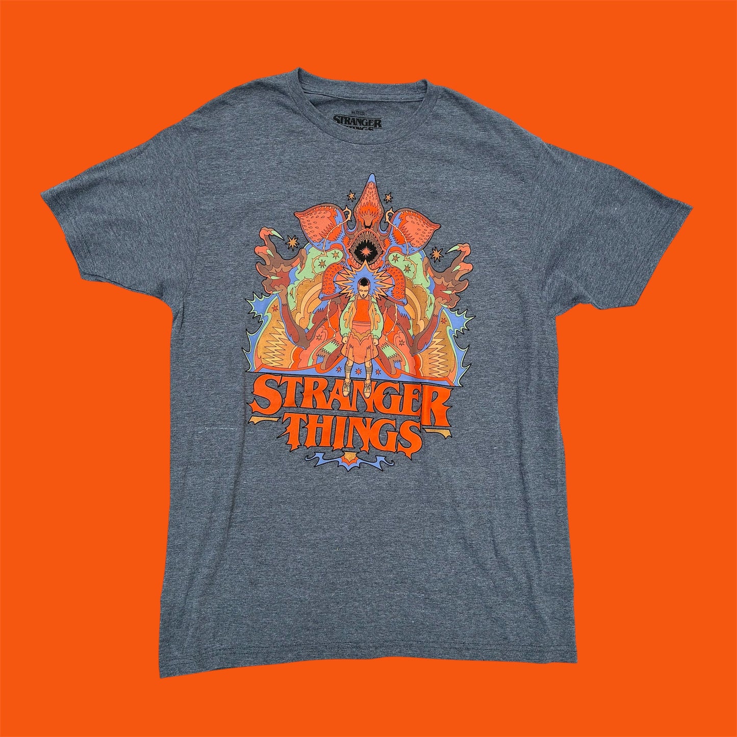 USED★STRANGER THINGS★ストレンジャーシングス★Tシャツ★フィギュア★人形★ぬいぐるみ★デモゴルゴン★エル★イレブン★Lサイズ