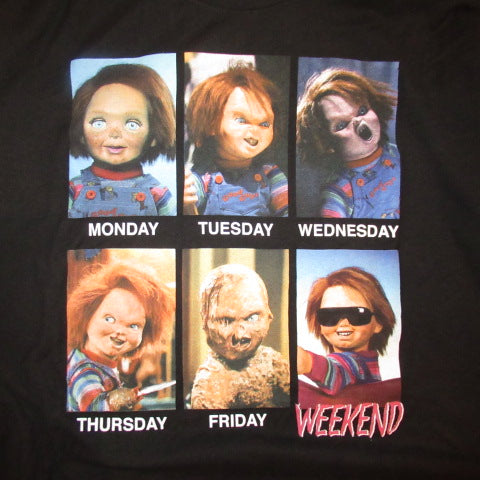 チャイルドプレイ★CHUCKY★チャッキー★HORROR★ホラー★movie★映画★ホラー映画★Tshirt★Tシャツ★men'sXLサイズ★人形★ぬいぐるみ★フィギュア★