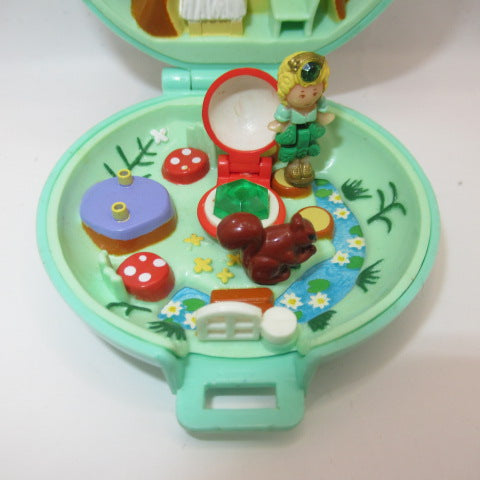 レア★コンプリート!90’s★1992年★ビンテージ★POLLY POCKET★ポーリーポケット★コンパクト★Jweled Forest★ジュエル★グリーン★宝石★ミニチュア★ままごと★ドールハウス★フィギュア★人形★ぬいぐるみ