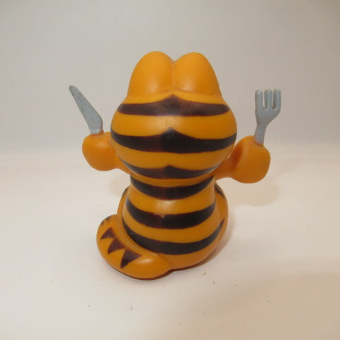 80's★GARFIELD★ガーフィールド★PVC★フィギュア★人形★ビンテージ★vintage★ナイフ&フォーク