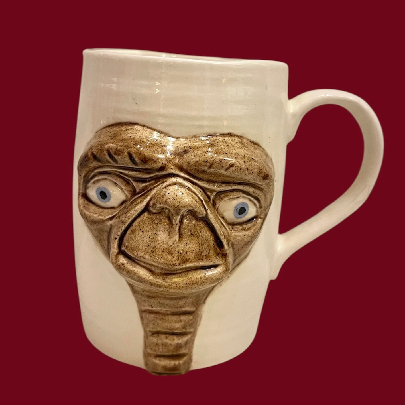 E.T. フィギュアマグカップ　陶器 80's☆E.T.☆イーティー☆陶器☆3Dマグカップフィギュア☆人形