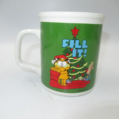 ビンテージ★1978年★Garfield ★ガーフィールド★マグカップ★コップ★クリスマス★サンタクロース★ぬいぐるみ★人形★フィギュア★