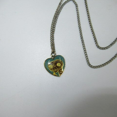 80's★ET★Movie★Eaty★Bootleg★Necklace★★Figure★Doll★Plush★Vintage★Blue★Heart★