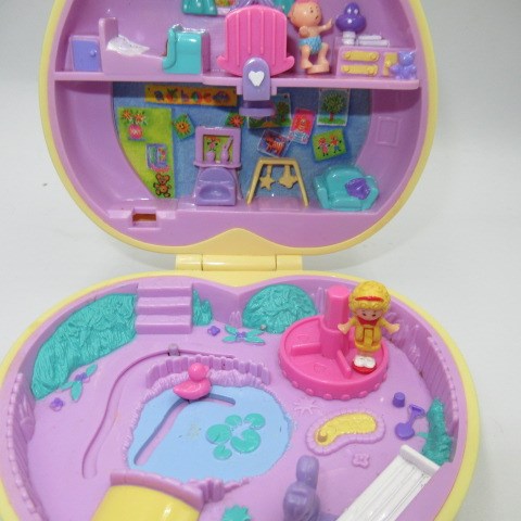 ビンテージ★Pollypocket★ポーリーポケット★コンパクト★ハート★人形★フィギュア★ままごと★ミニチュア★イエロー★