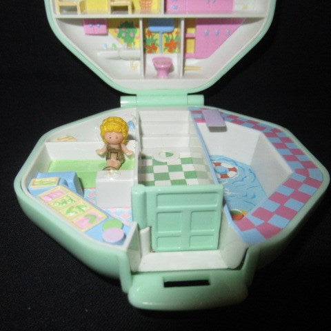 90's★Polly Pocket★Polly Pocket★Compact★Playhouse★Miniature★Dollhouse★Doll★Figure★Stuffed animal★Green★Octagon★