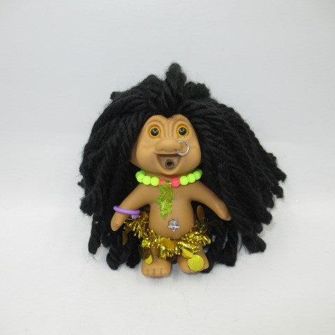 Vintage★TROLLS★TROLL★Troll★Dread Droll★Figure★Doll★Plush toy★Black★