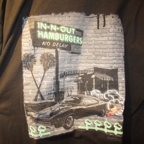 IN-N-OUT★ハンバーガー★カリフォルニア★Tシャツ★ロングスリーブ★ロンT★ブラック★新品★Men’s★Lサイズ★