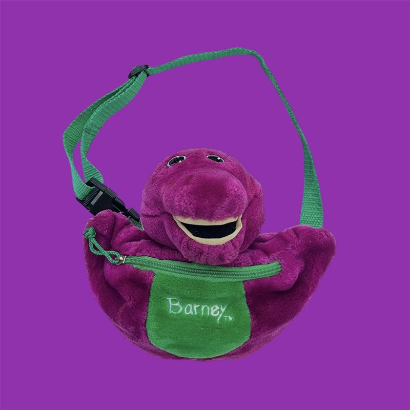 90's★Barney★バーニー★ウエストポーチ★バッグ★フィギュア★人形★ぬいぐるみ★ビンテージ★