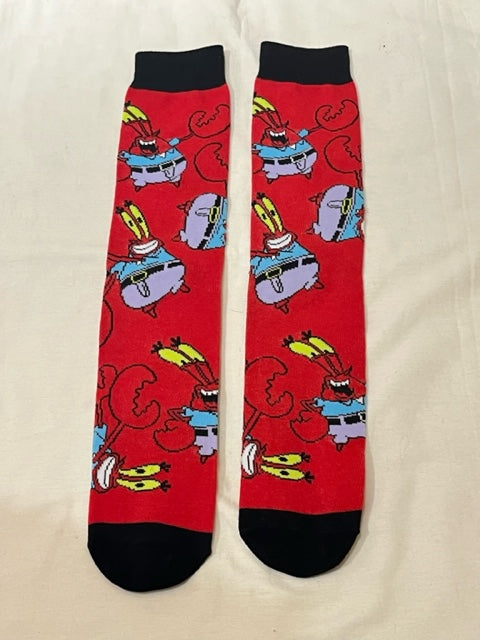 spongebob★スポンジボブ★カー二サン★カニ★red★レッド★socks★ソックス★メンズ★ウィメンズ★人形★ぬいぐるみ★フィギュア★⑤★