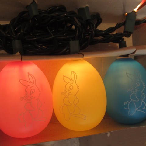 ビンテージ★イースター★Easter Egg★ウサギ★タマゴ★デコレーションライト★パーティーライト★10ライト★INDOOR★人形★ぬいぐるみ★デッドストック★