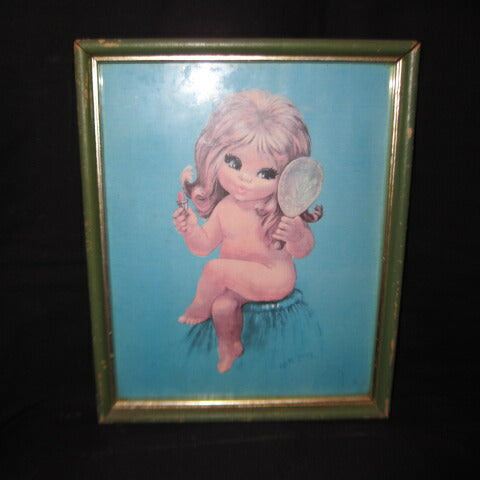 W.M. Otto★Cute Kitsch Big Eyed Nude by RemindersOfThePast★Art Print★Vintage ★絵画★ビンテージ★オールド★アンティーク★Print★Girl★Picture Art★人形★フィギュア★ウォルターキーン★マーガレットキーン★Bigeyes★ビッグアイ
