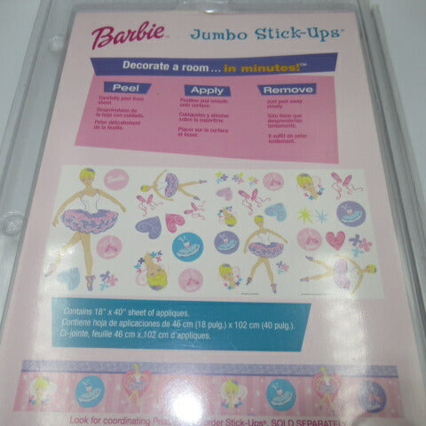 2002年★90's★Barbie★バービー★ジャンボウォールステッカー★デッドストック★フィギュア★人形★