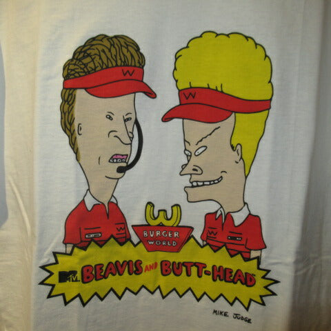 BEAVIS AND BUTT-HEAD★MTV★T-shirt★Plush toy★Doll★Figure★M size★New★White
