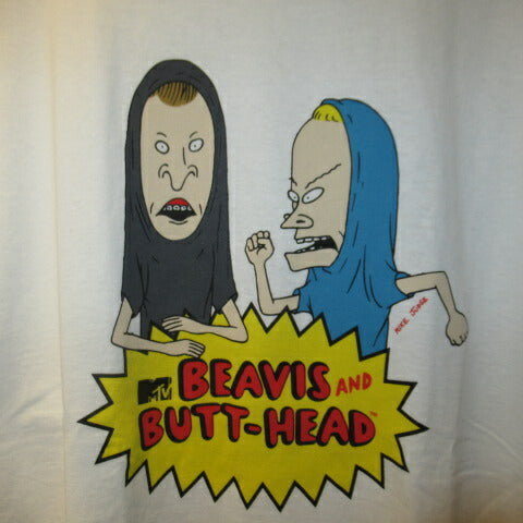 BEAVIS AND BUTT-HEAD★MTV★T-shirt★Plush toy★Doll★Figure★L size★New★White