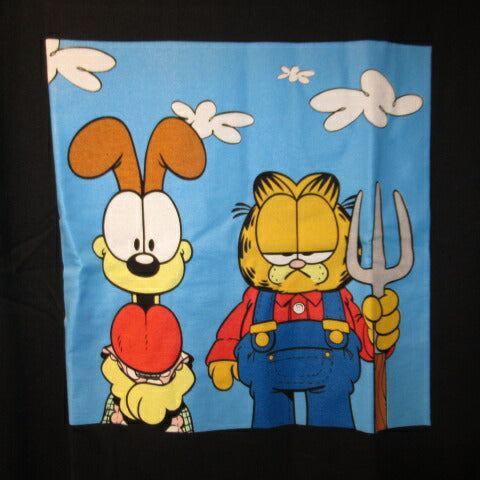 GARFIELD★ガーフィールド★Tシャツ★ガーフィールド&オーディ★ぬいぐるみ★人形★フィギュア★Lサイズ★ブラック