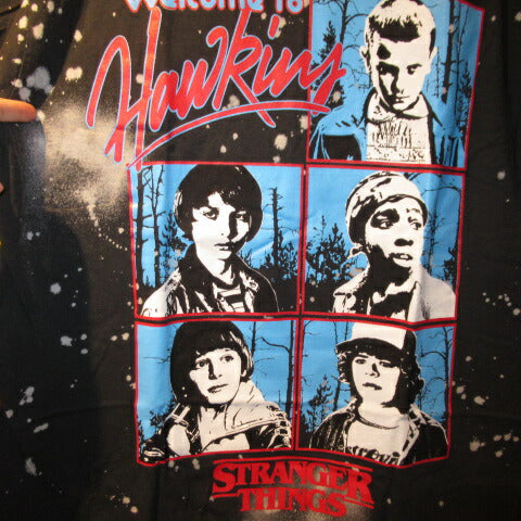 STRANGER THINGS★ストレンジャーシングス★Tシャツ★イレブン★マイク★ダスティン★フィギュア★NET FLIX★Mサイズ★ブラック