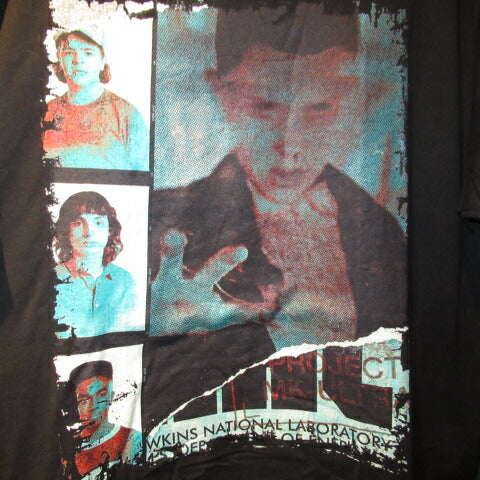 STRANGER THINGS★ストレンジャーシングス★Tシャツ★イレブン★マイク★フィギュア★NET FLIX★Lサイズ★ブラック