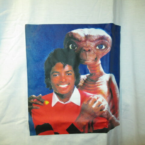 ET★T-shirt★ET & Michael★Michael Jackson★Stuffed animal★Doll★Figure★L size★White
