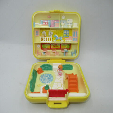 90's★Vintage★Polly Pocket★Polly Pocket★Compact★Doll★Figure★Playhouse★Dollhouse★Square★Yellow