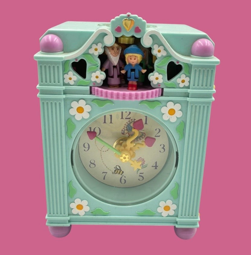 90's★1992年★Polly Pocket★ポーリーポケット★Funtime Clock Playset★ファンタイムクロックプレイセット★起き時計★コンパクト★お家★フィギュア★人形★ビンテージ★vintage