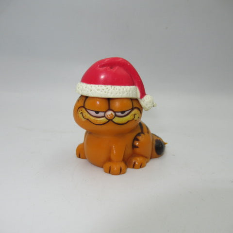 80's★GARFIELD★ガーフィールド★PVC★人形★フィギュア★ぬいぐるみ★クリスマス★サンタハット★