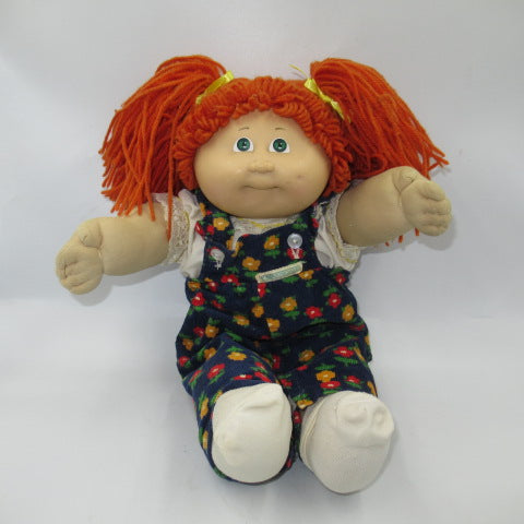 80's★Cabbage Patch Kids★Cabbage Doll★Overalls★Orange Hair★Girl★Figure★Doll★Plush Toy★ 