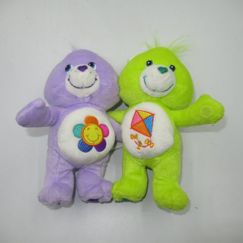 2003★Care Bears★HarmonyBear★Do Your Best Bear★green★purple★set of 2★approx. 18cm★doll★figure★plush toy★ 