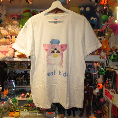 Furby★Furby★T-shirt★White★Size L★Figure★Doll★Plush toy★ 