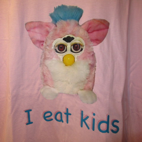 Furby★Furby★T-shirt★Pale Pink★Men's L size★Figure★Doll★Plush toy★ 