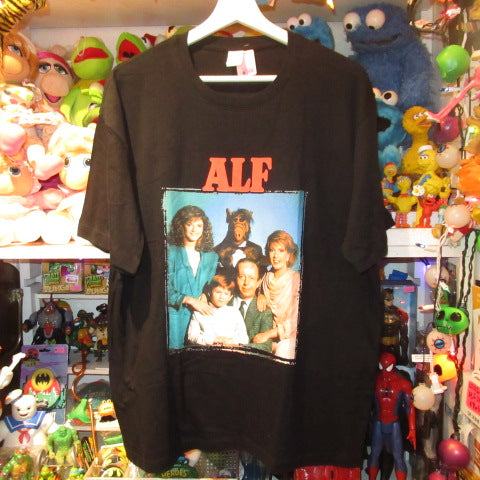 ALF★Alf★T-shirt★Family★Black★XL size★Figure★Doll★Plush toy★ 