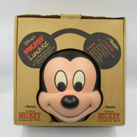 Disney★MICKY MOUSE★Lunch Box★Lunch Kit★Aladdin★Face-shaped Lunch Bag★Figure★Doll★Plush Toy★Boxed★Deadstock★ 